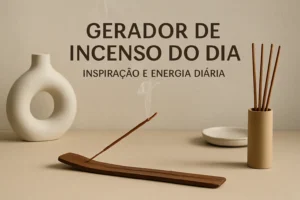 Imagem do incenso aceso em um incensário